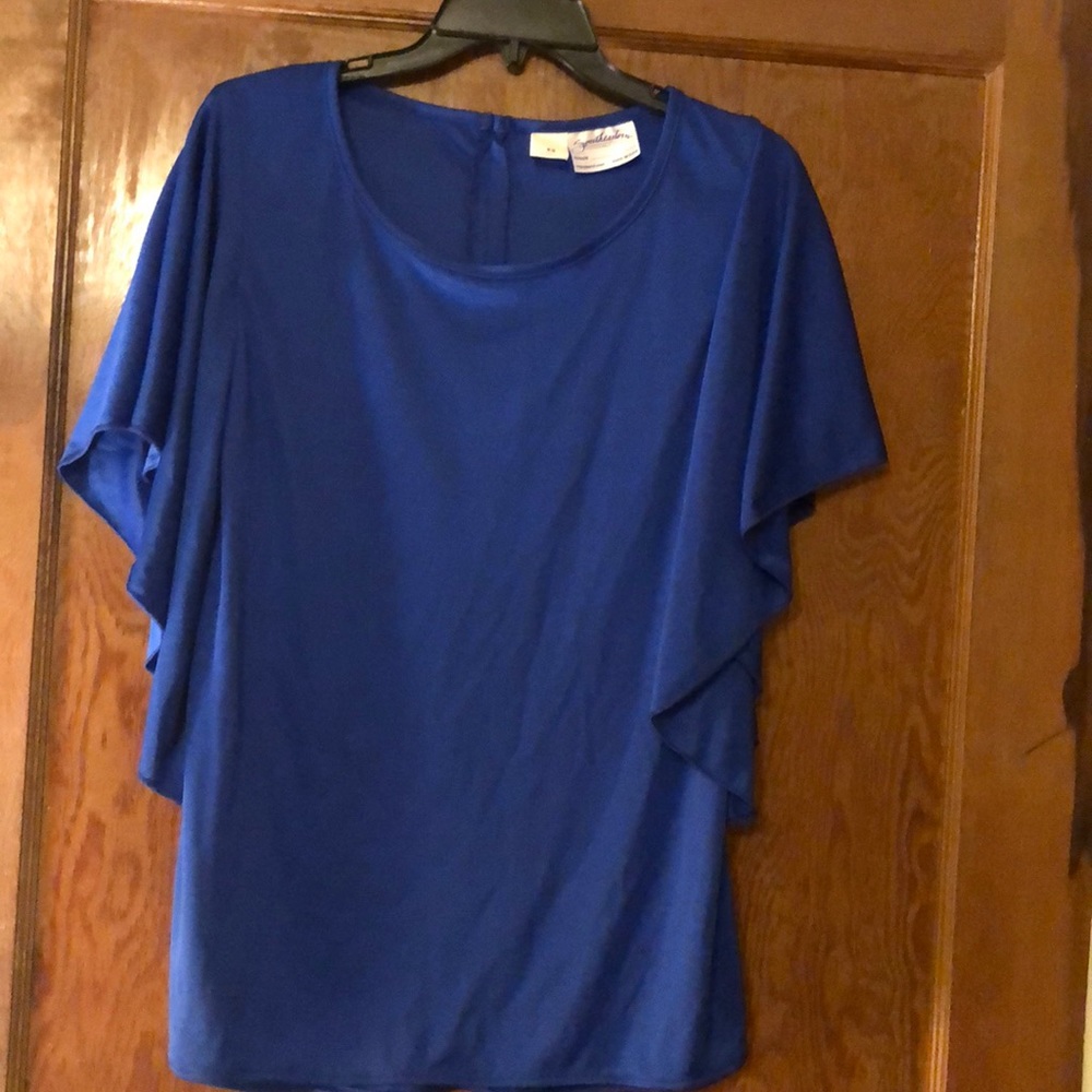 Rosy blue, dressy shirt. Only worn once